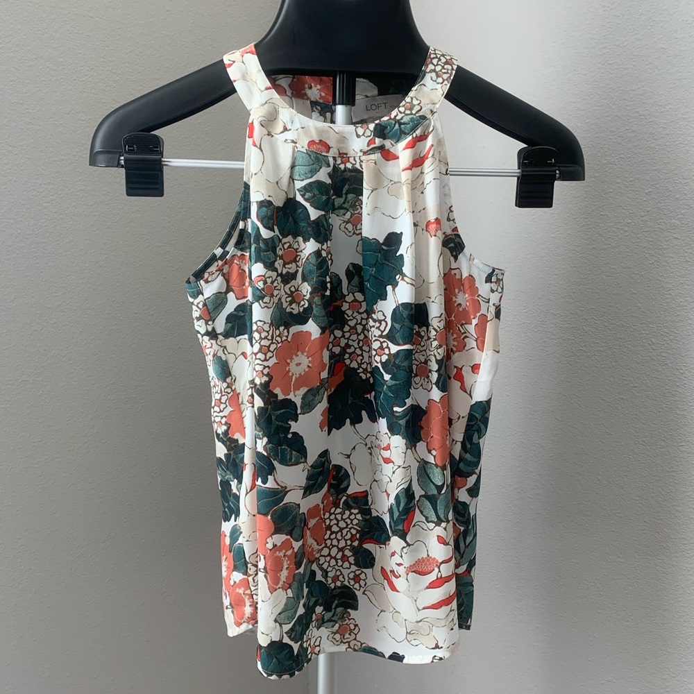 Loft Sleeveless Floral Top NWT XXSP
